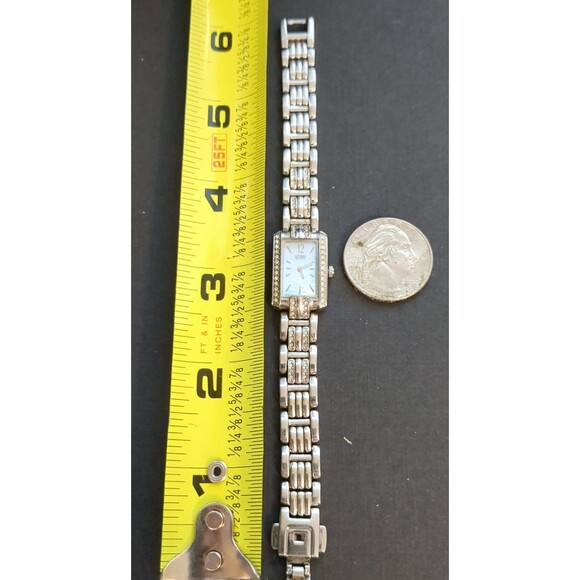 CITIZEN ECO-DRIVE G620 S019257 LADIES SS MOP DIAL CRYSTAL BEZEL BRACELET WATCH - Picture 3 of 4